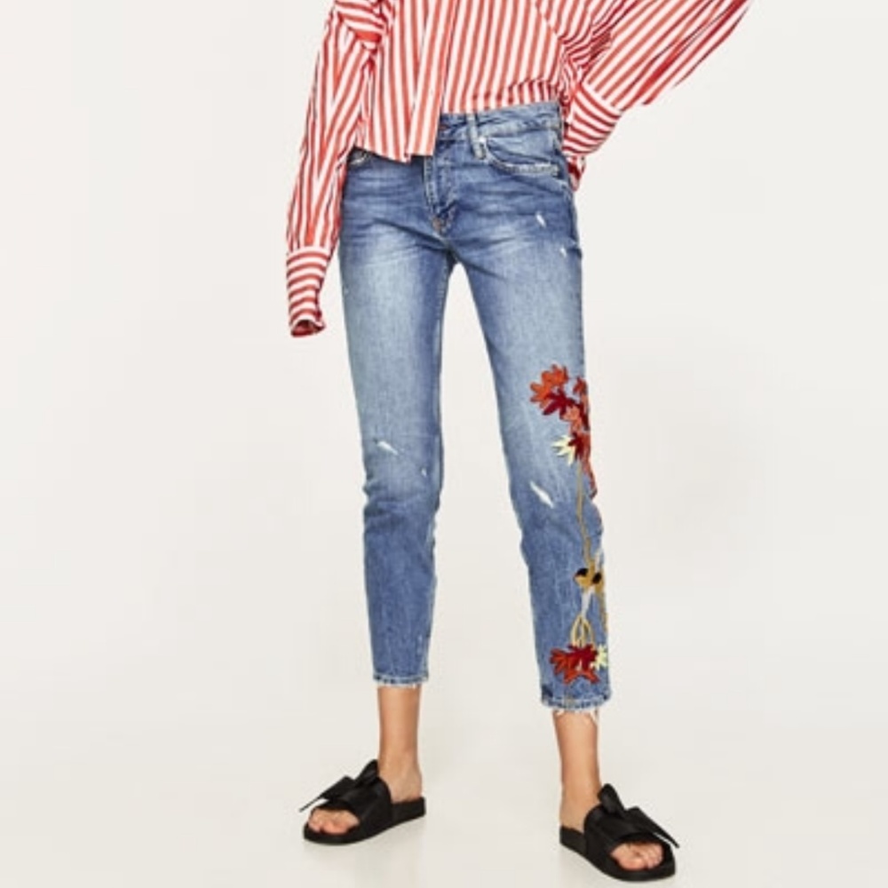 ZARA Boyfriend Jeans:Blue, US 6, 8,10/EUR 38,40,42